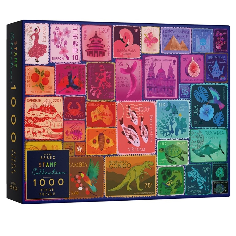 Elena Essex Puzzles for Adults 1000 Pieces - Stamp Collection used